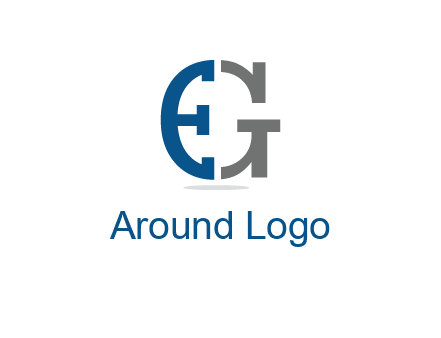 letter E forming letter G