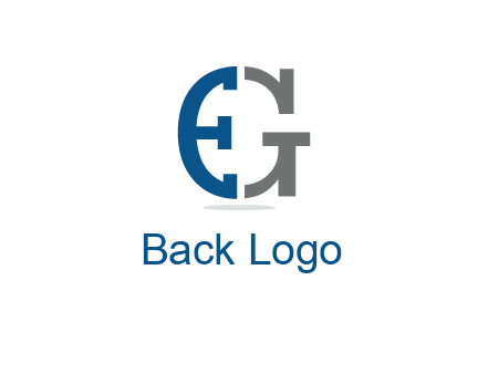 letter E forming letter G