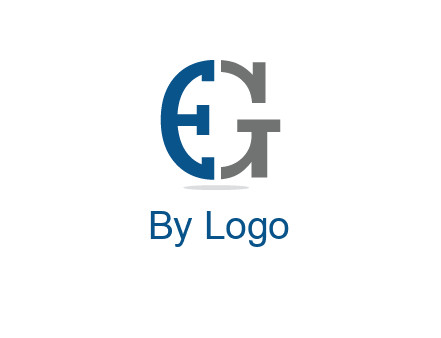 letter E forming letter G