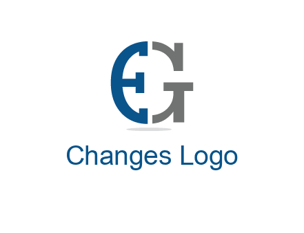 letter E forming letter G