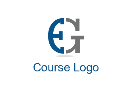 letter E forming letter G