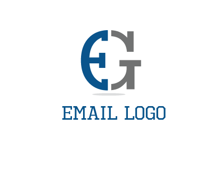 letter E forming letter G