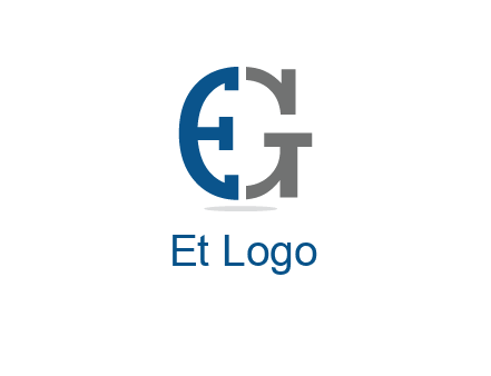 letter E forming letter G