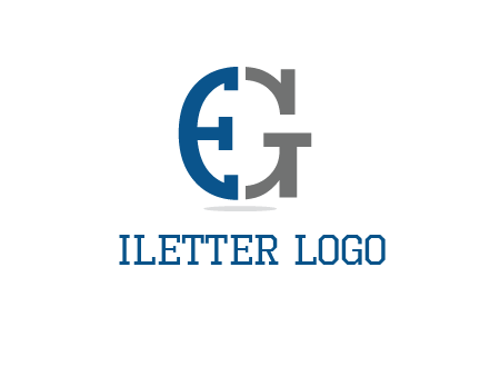 letter E forming letter G