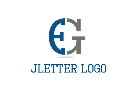 letter E forming letter G