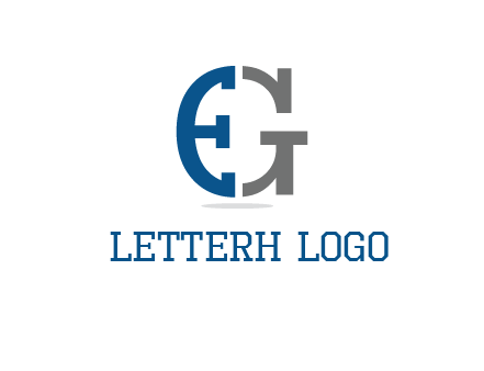 letter E forming letter G