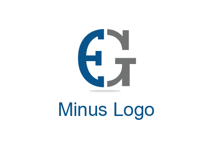 letter E forming letter G