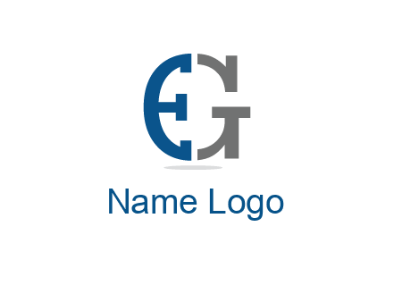 letter E forming letter G