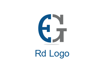 letter E forming letter G