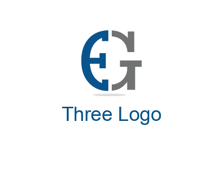letter E forming letter G