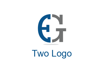 letter E forming letter G