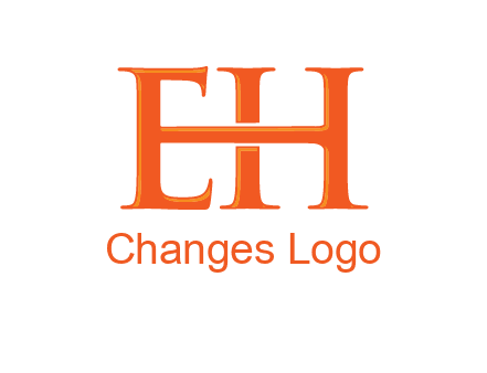 letter E joined to letter H
