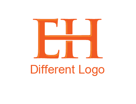 letter E joined to letter H