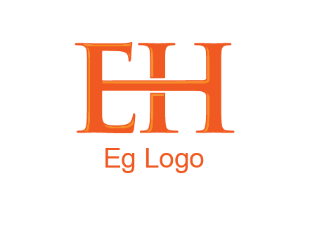 letter E joined to letter H