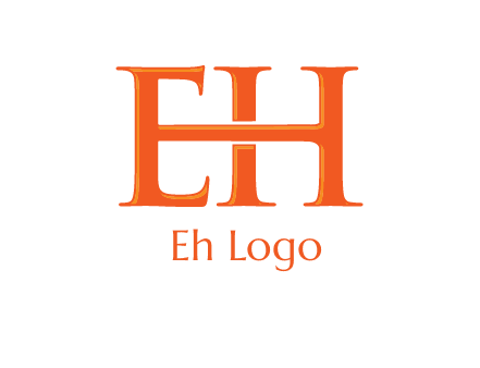 letter E joined to letter H