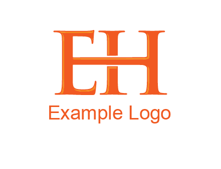 letter E joined to letter H