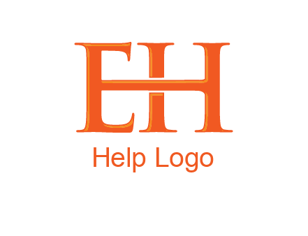 letter E joined to letter H