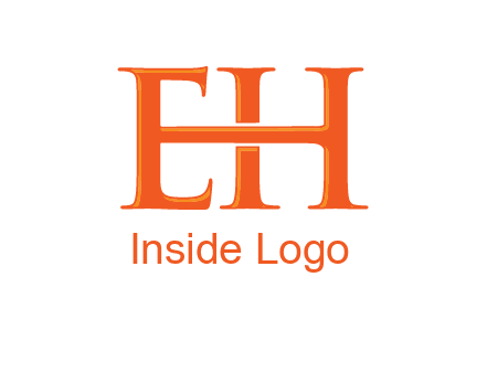 letter E joined to letter H