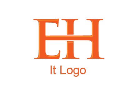 letter E joined to letter H