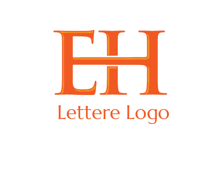letter E joined to letter H