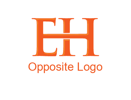 letter E joined to letter H