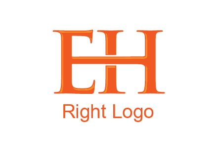 letter E joined to letter H