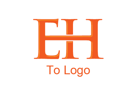 letter E joined to letter H