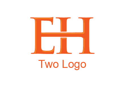 letter E joined to letter H