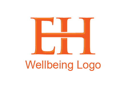 letter E joined to letter H