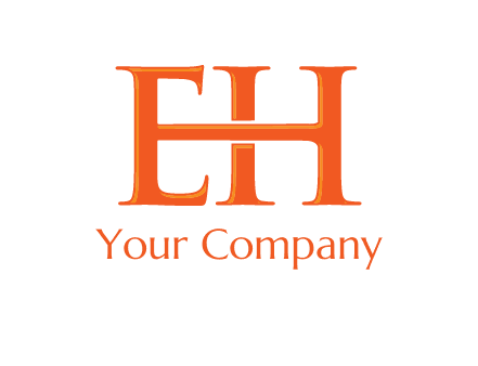 letter E joined to letter H