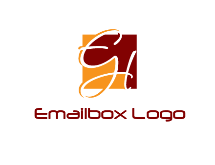 Letters EH are in a square logo
