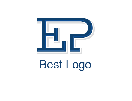 letter E and letter P joined together