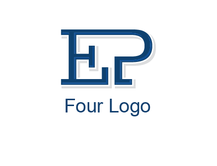 letter E and letter P joined together