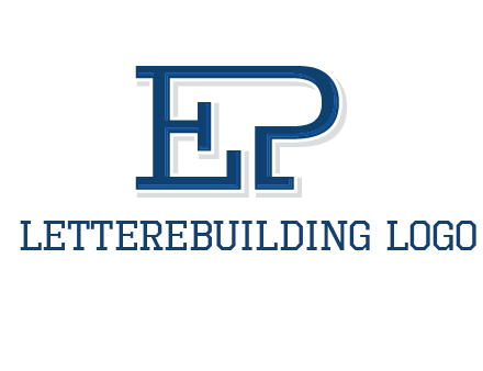 letter E and letter P joined together