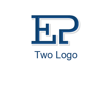 letter E and letter P joined together