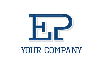 letter E and letter P joined together