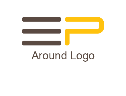 abstract letter E and letter P