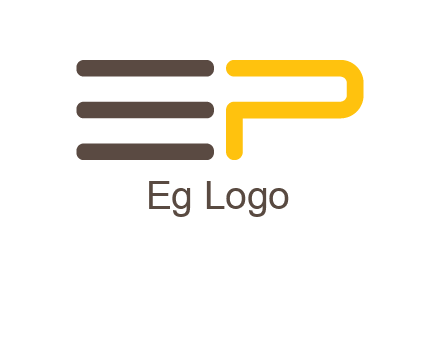 abstract letter E and letter P