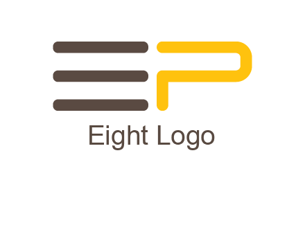 abstract letter E and letter P