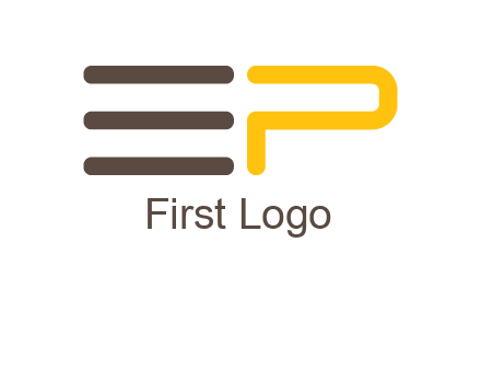 abstract letter E and letter P