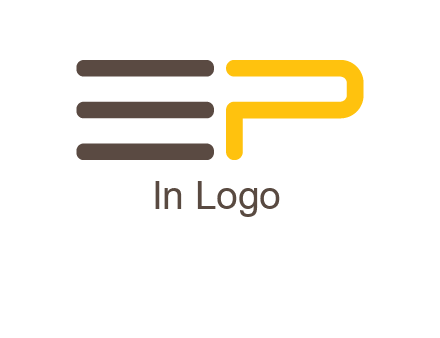 abstract letter E and letter P