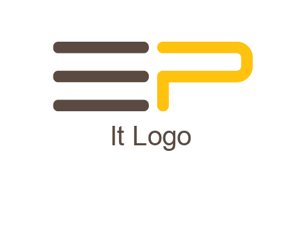 abstract letter E and letter P