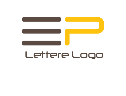 abstract letter E and letter P