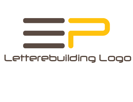 abstract letter E and letter P