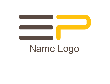 abstract letter E and letter P