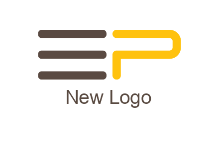 abstract letter E and letter P