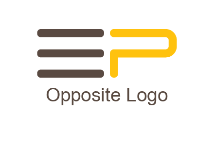 abstract letter E and letter P
