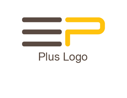 abstract letter E and letter P