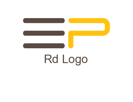 abstract letter E and letter P