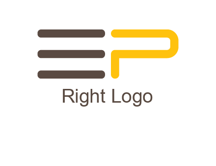 abstract letter E and letter P